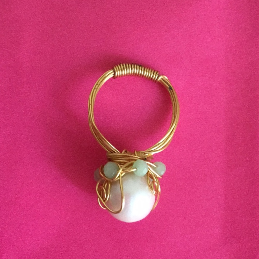 Wire Pearl Ring